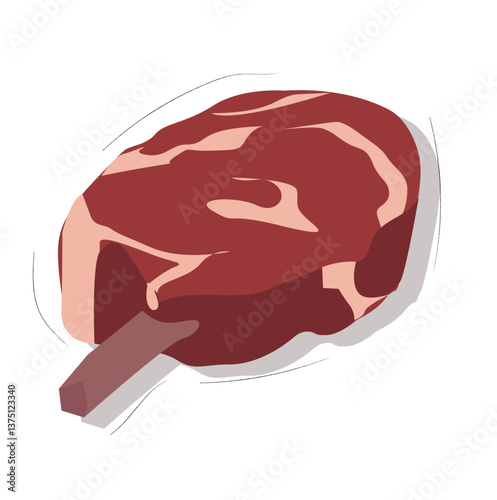 Raw fresh meat. Meat steak vector