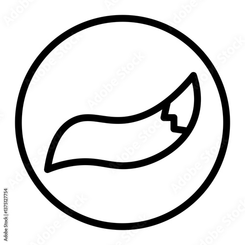 Fox Tail Vector Line Icon Design