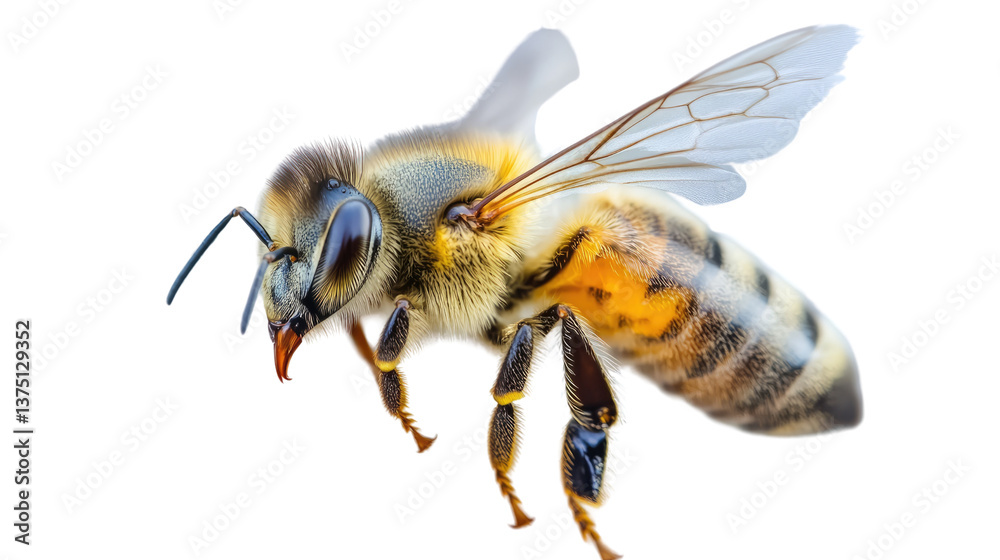 Bees in Flight: A stunning macro shot of a honey bee in mid-flight, capturing intricate details of its wings, body, and the overall beauty of insect life. Bees in Flight: A stunning macro shot of a honey bee in mid-flight, capturing intricate details of its wings, body, and the overall beauty of insect life.