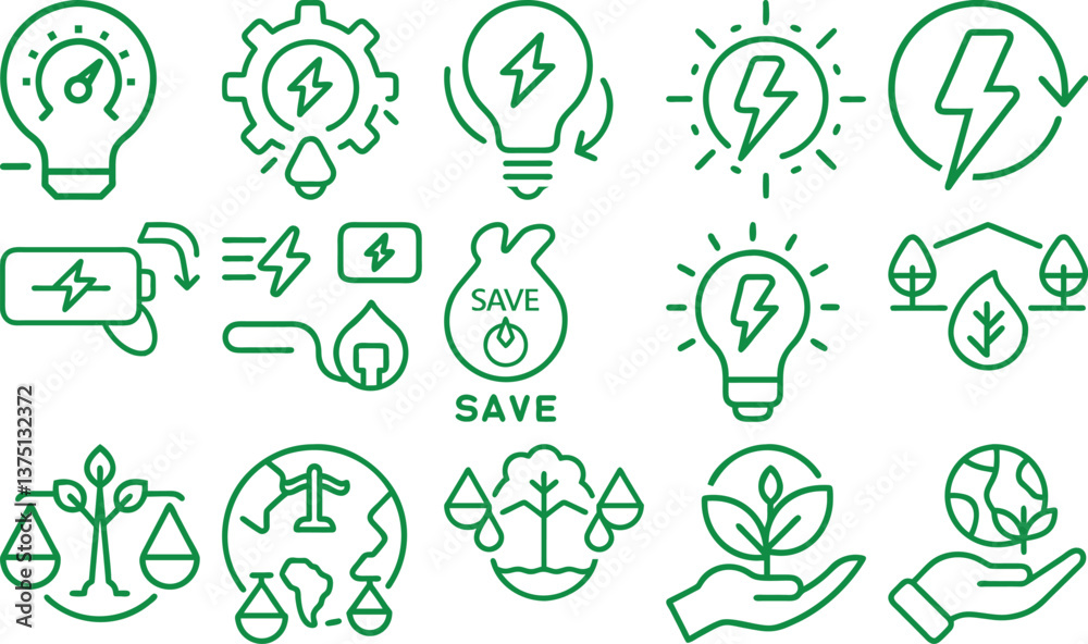 Vector icons set, ecology and eco symbols for web design Vector icons set, ecology and eco symbols for web design