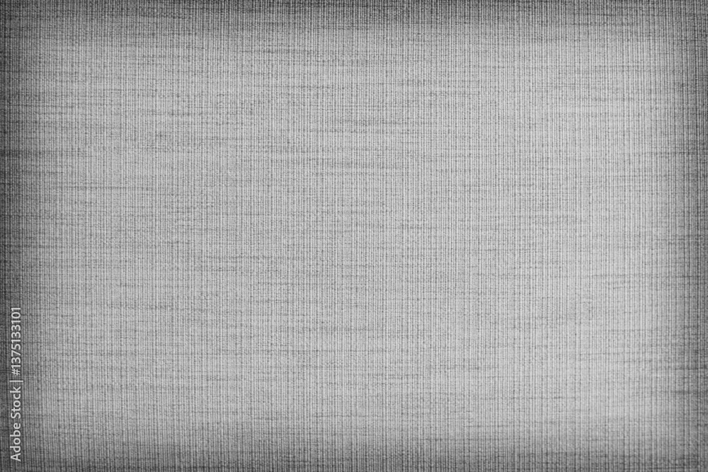 Linen fabric texture or background, Gray color Gradient dark edges