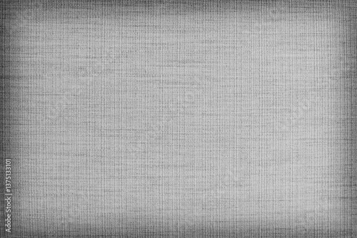 Obraz na płótnie Linen fabric texture or background, Gray color Gradient dark edges w salonie