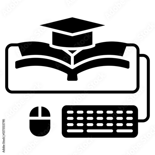 Elearning Glyph Icon