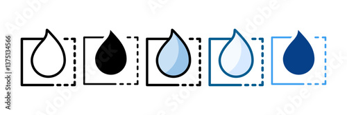 Blur Tool Icon Set Multiple Style Collection