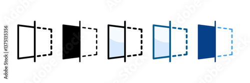 Mirror Tool Icon Set Multiple Style Collection