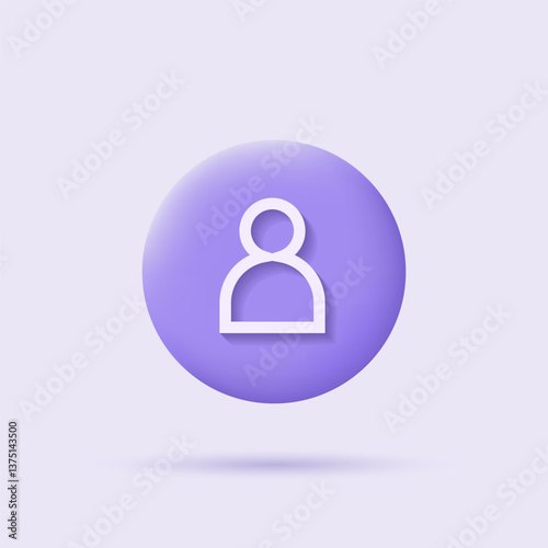 Icon Videocall. Web app ui display template. 3d User Button for mobile, computer, laptop. Vector illustration.