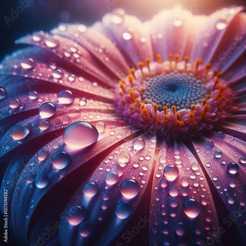 Water Droplets on Petals A macro shot of water droplets on flowe