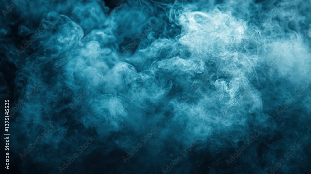 Fototapeta premium Abstract Teal Smoke Photography: A Mystical and Ethereal Visual Masterpiece