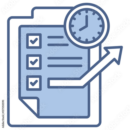 Long Term Planning Blue Icon