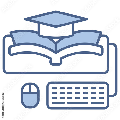Elearning Blue Icon