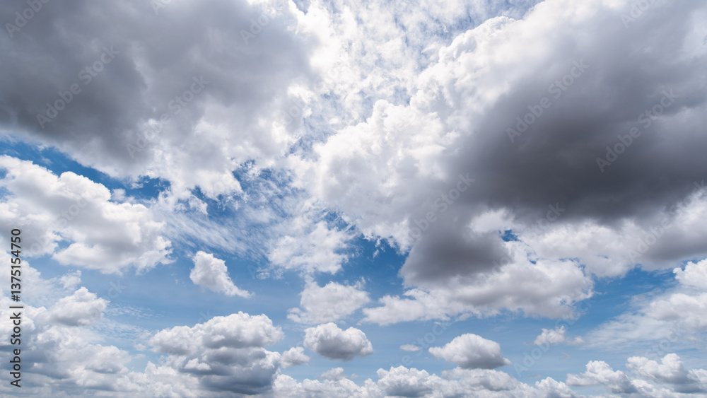 Obraz premium Dark sky with stormy clouds. Dramatic sky rain,Dark clouds before a thunder-storm.