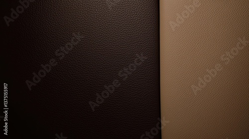 contrast of dark and light brown textured surfaces creates minimalist background