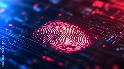 High-tech security featuring fingerprint scanner - futuristic design