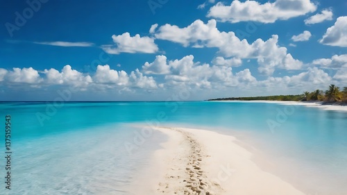 Fototapeta Naklejka Na Ścianę i Meble -  Maldives perfect paradise beach tropical island background photo