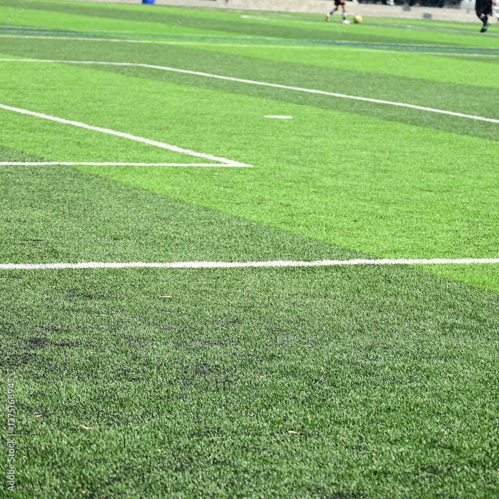 Obraz premium artificial green grass background for playground