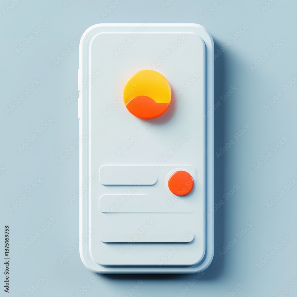 Mastercard app 3d icon on a pale blue background Mastercard app 3d icon on a pale blue background