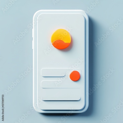 Mastercard app 3d icon on a pale blue background