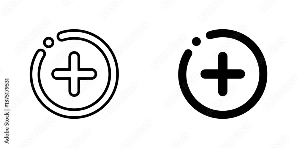 Obraz premium Add icon vector. Plus logo design. Medical cross vector icon illustration isolated on white background