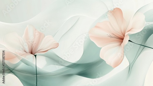 Elegant Floral Designs with Soft Pastel Colors