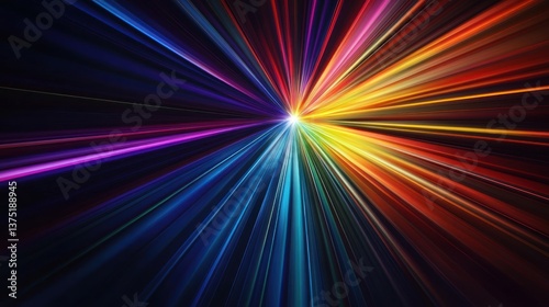 Vibrant burst of color radiating outward
