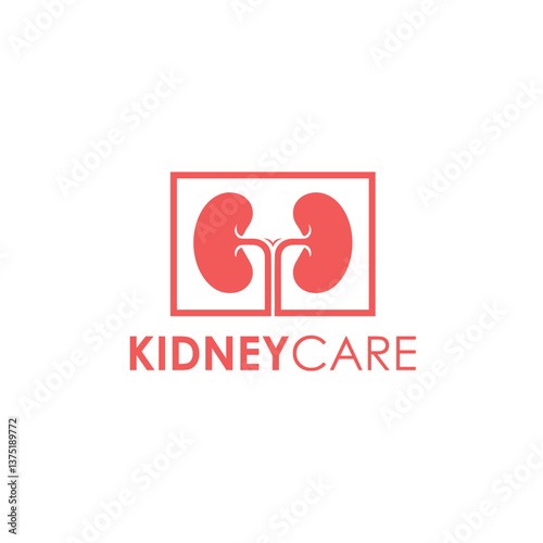 Kidney Care Logo Vector Medical Simple