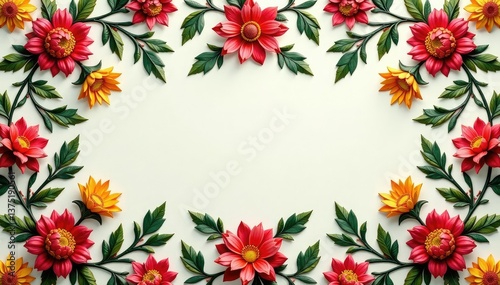 Intricate floral design, repeating seamlessly , print, blossom, surface