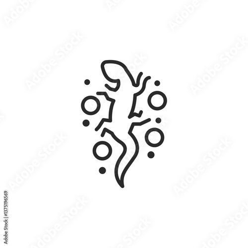 Lizard icon. Simple lizard icon for social media, app, and web design. Vector illustration.