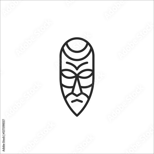 Fox mask icon. Simple fox mask icon for social media, app, and web design. Vector illustration.