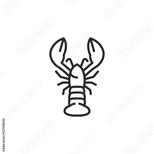 Lobster icon. Simple lobster icon for social media, app, and web design. Vector illustration.