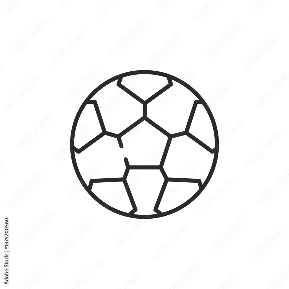 Obraz premium Star pattern soccer ball icon. Simple star pattern soccer ball icon for social media, app, and web design. Vector illustration