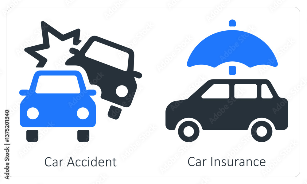 Obraz premium Car Accident and Car Insurance