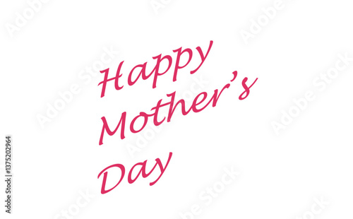 母の日のシンプルなロゴマーク、Happy Mother's Day
