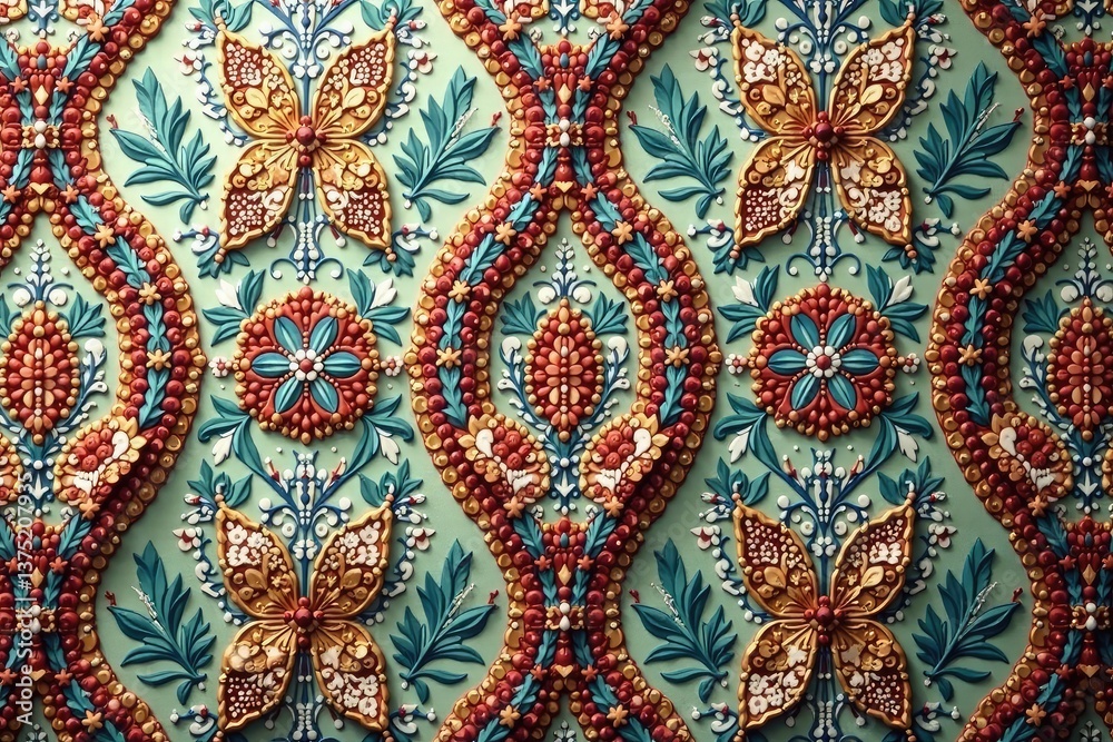 Classic paisley pattern, muted tones, subtle texture , textile, cream Classic paisley pattern, muted tones, subtle texture , textile, cream