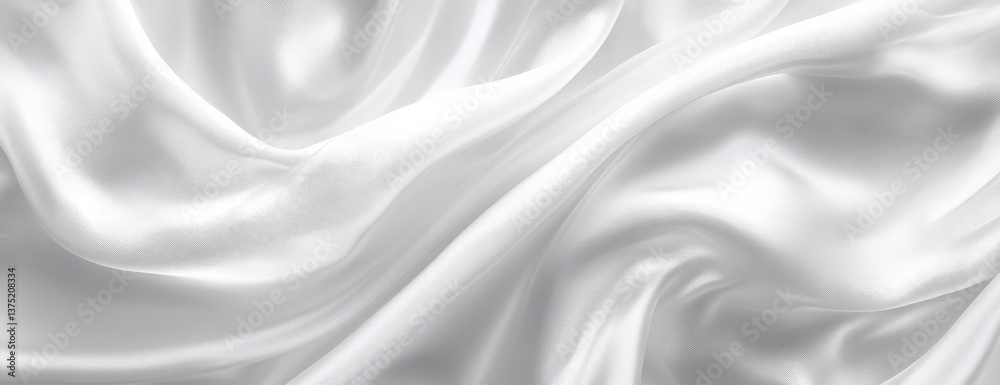 Fototapeta premium Elegant White Silk Fabric Texture