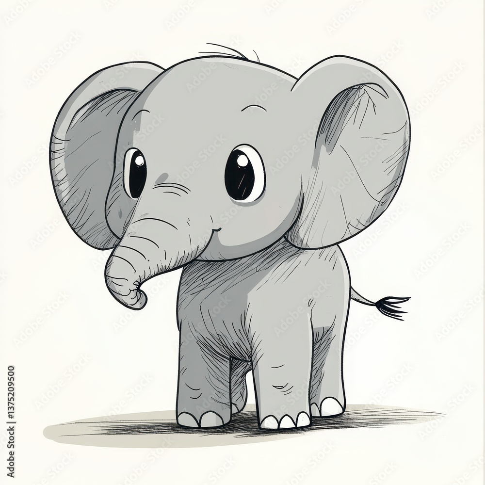 Obraz premium funny elephant cartoon