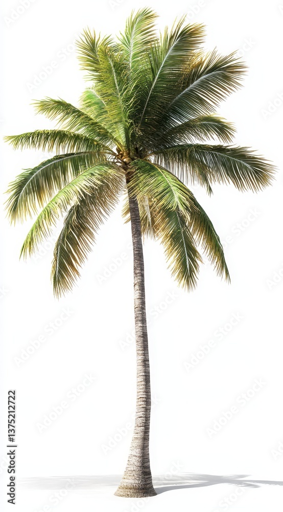 Obraz premium palm tree on white background