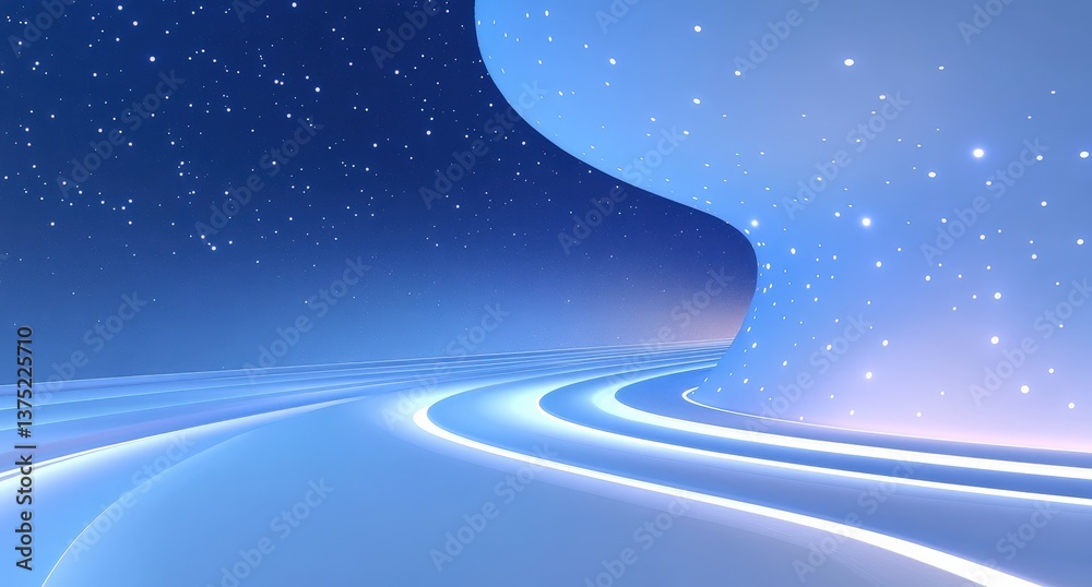 Naklejka premium Futuristic Abstract Space Tunnel