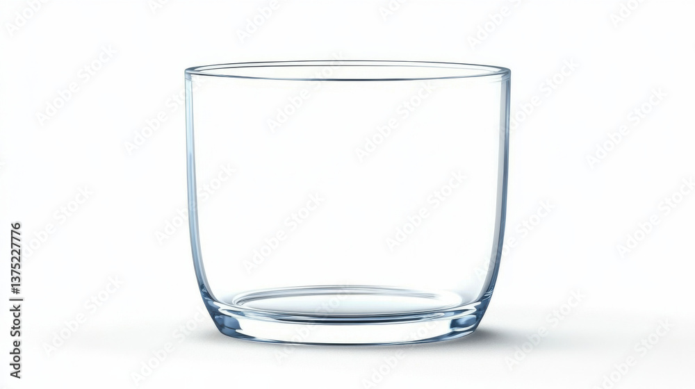 custom made wallpaper toronto digitalEmpty glass cup on white background product photography minimalist aesthetic clear design focus