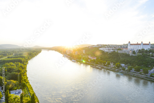 Canvas Print Bratislava, Burg, Donau, Slowakische Republik, Preßburg
