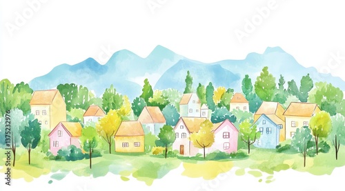 rural landscape with house