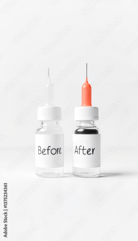 Vaccine ampoules labeled Vaccine ampoules labeled