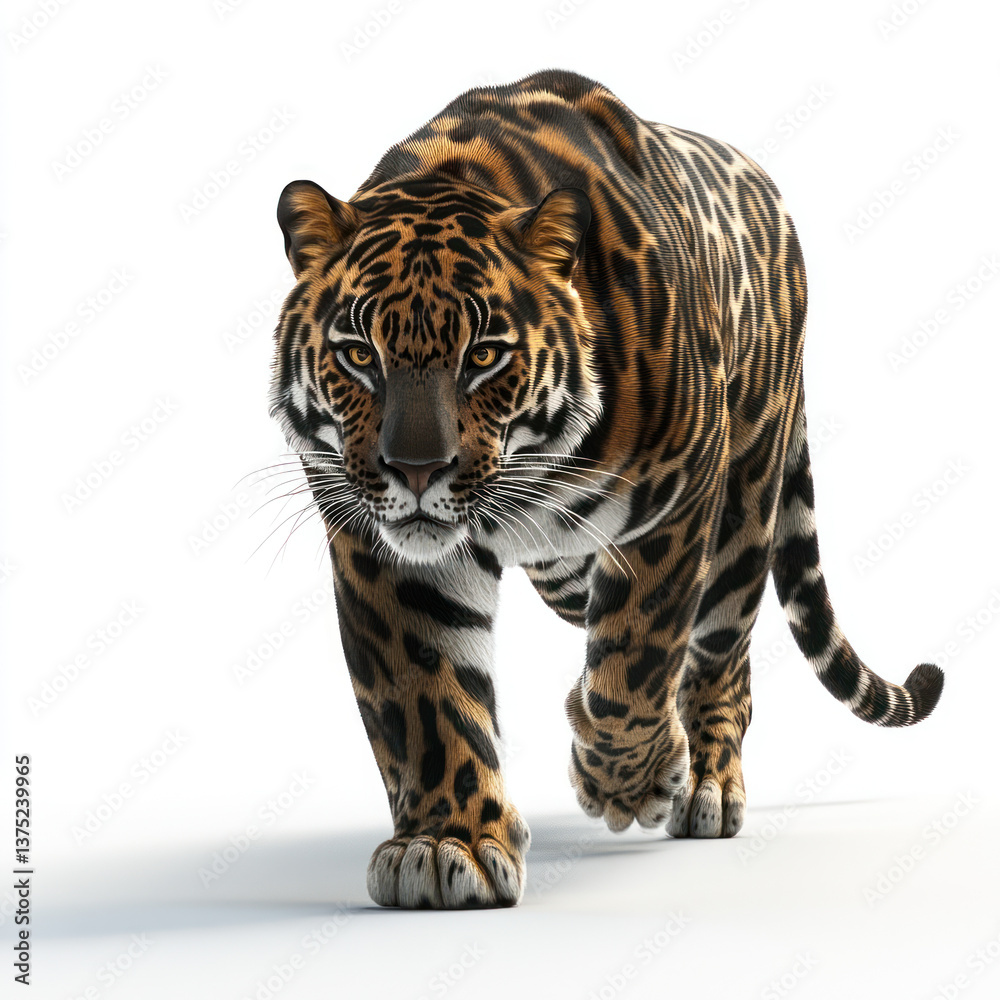 Obraz premium big bengal tiger isolated on white background