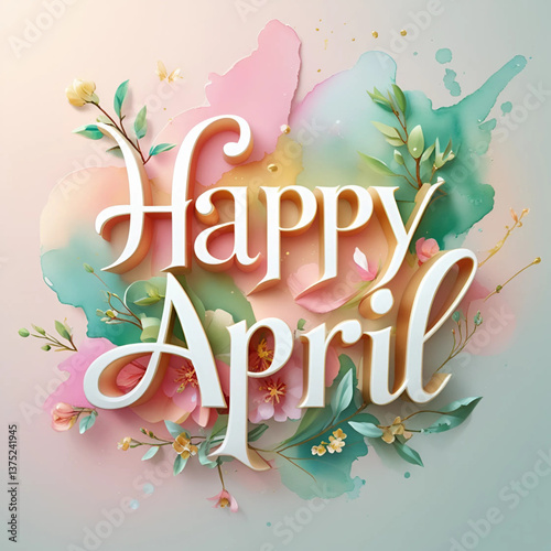 April Celebration, Spring Season, Floral Bloom vector design