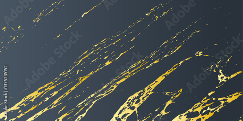 Abstract grunge background with stars  black gold marble gold paint Close-up of dark blue marble with gold veins.