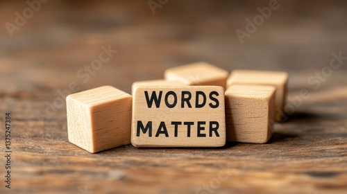 Close-Up Shot of Wooden Scrabble Tiles Spelling Out the Phrase 