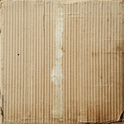 Cardboard Texture: A close-up of a weathered cardboard surface reveals its unique texture, featuring vertical corrugations and subtle imperfections, evoking a sense of history and tactile experience.
