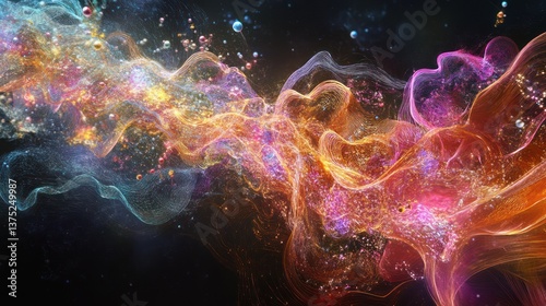 Wallpaper Mural A Vibrant Abstract Composition of Colorful Swirling Forms Torontodigital.ca