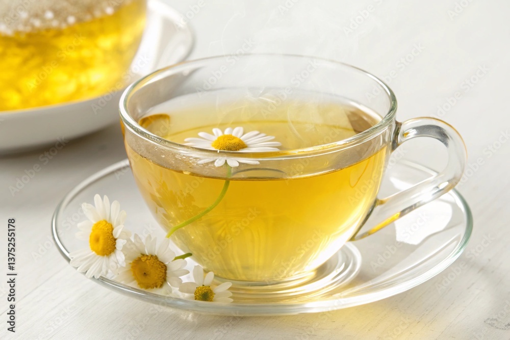 Cup of lemon tea with flower Cup of lemon tea with flower