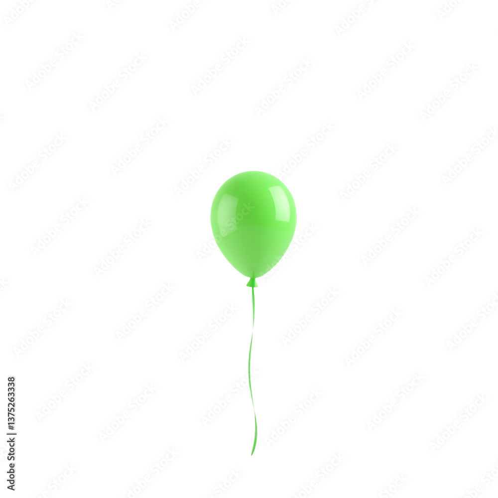 Green Balloon Isolated on Transparent Background Green Balloon Isolated on Transparent Background