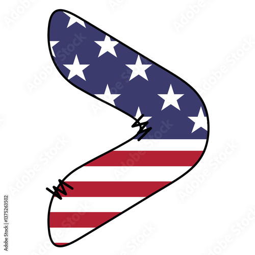 American Flag Greater Than Symbol